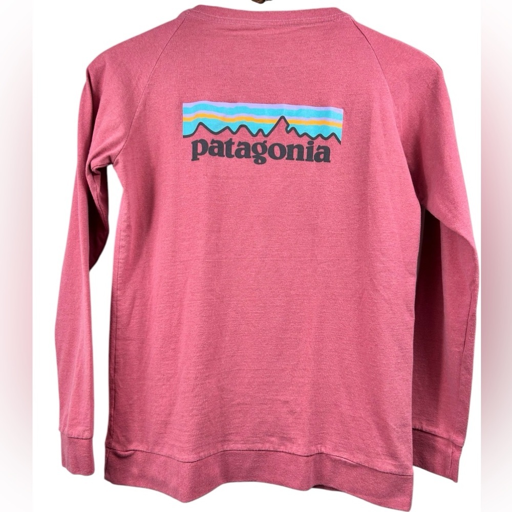 Patagonia Women's Long Sleeve Tee in Rose Pink - Picture 6 of 7